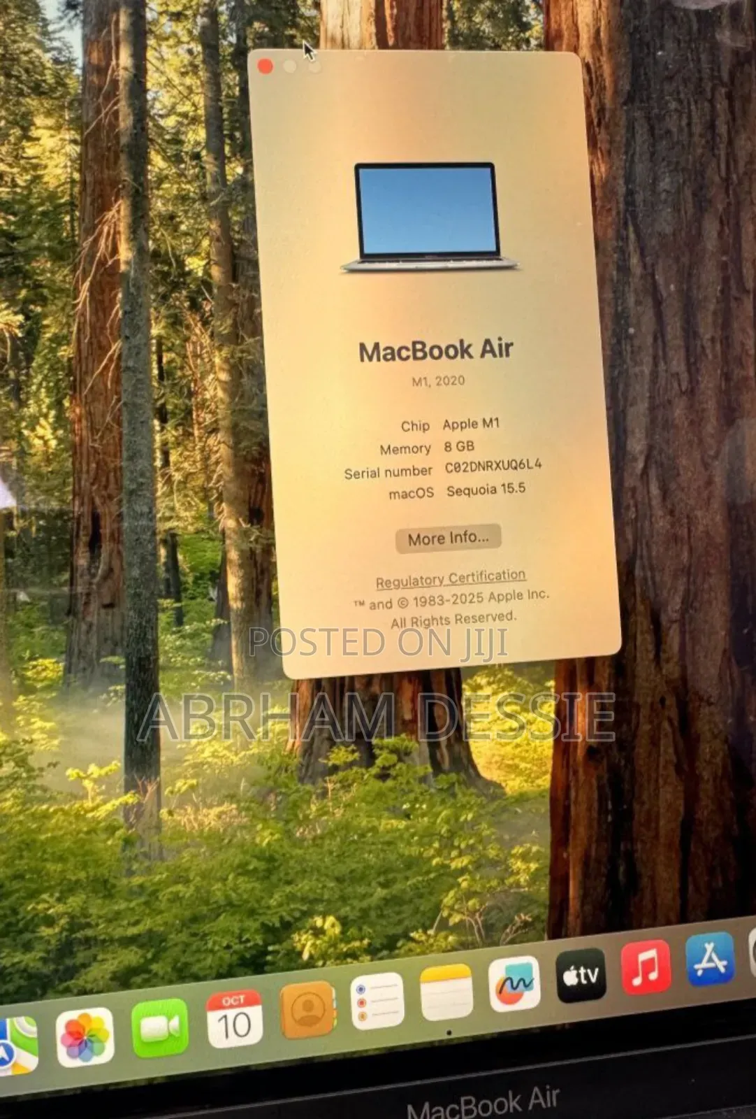 New Laptop Apple MacBook Air 2020 M1 8GB Apple M1 SSD 256GB