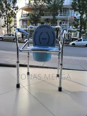 Photo - Commode Toilet Chair Is Made of Steel With Silver絢1toilet/Shower Kit's