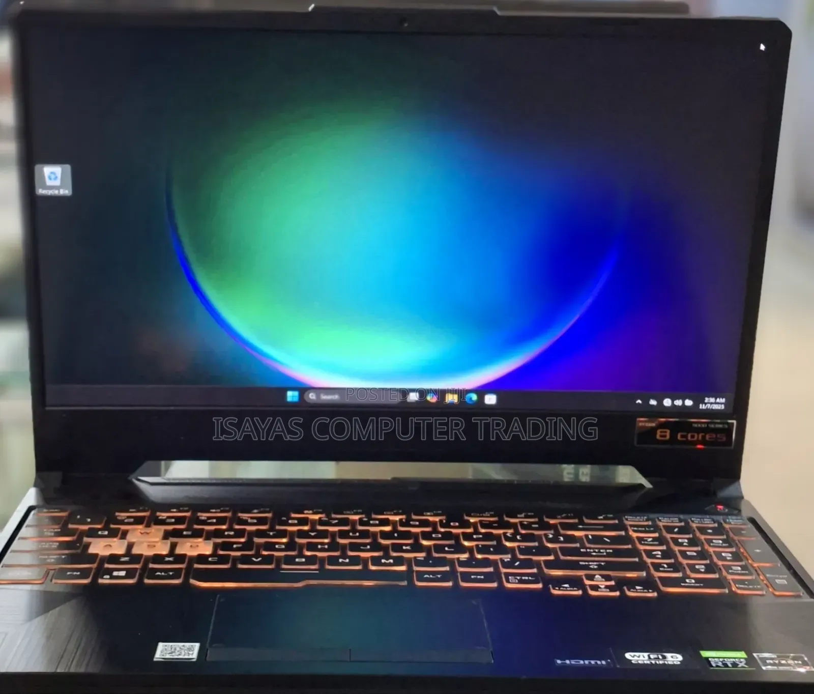 New Laptop Asus TUF Gaming A15 16GB AMD Ryzen 7 SSD 512GB