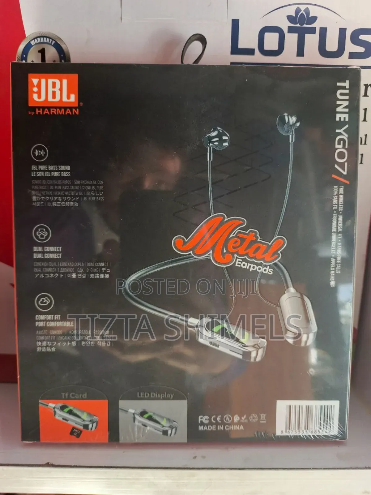 JBL Tune Yg07 Neckband Wireless Earbuds.