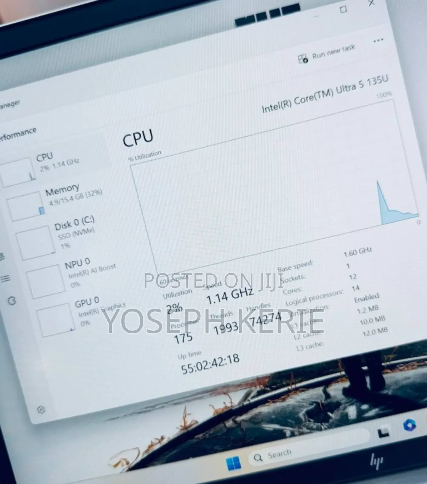 New Laptop HP 630 16GB Intel Core Ultra 5 SSD 512GB