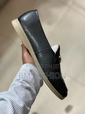 Photo - Men's Black Suede and Woven Leather-Loafer