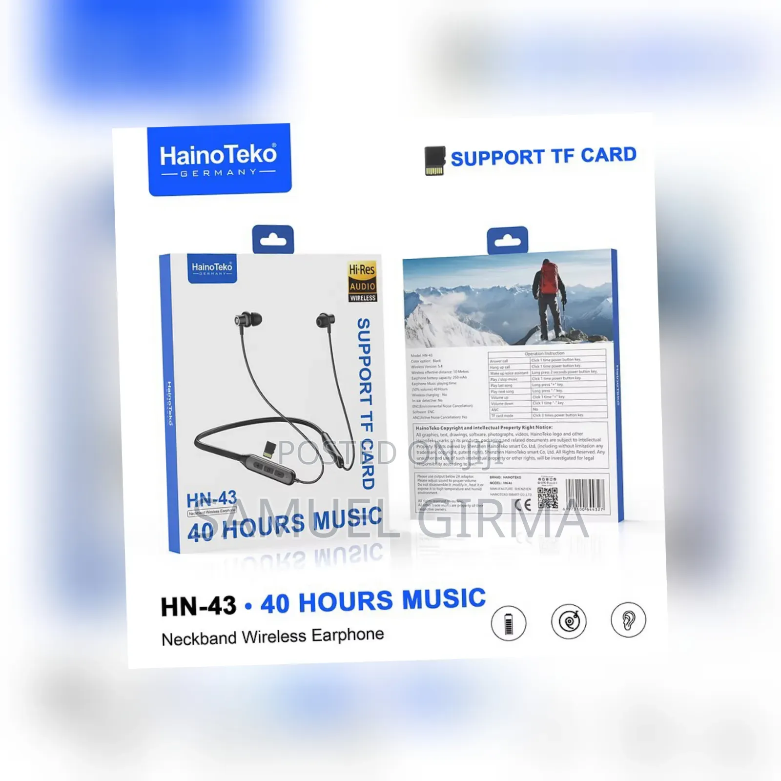 Hainoteko Hn-43 Neckband Wireless Earphone