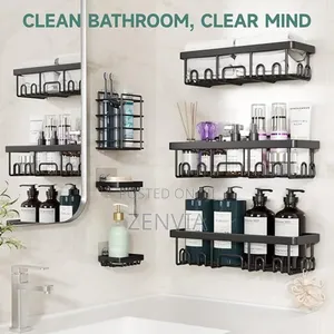 5 Pcs Stainless Steel Storage Rack – Sleek Durable /Free Delivery/