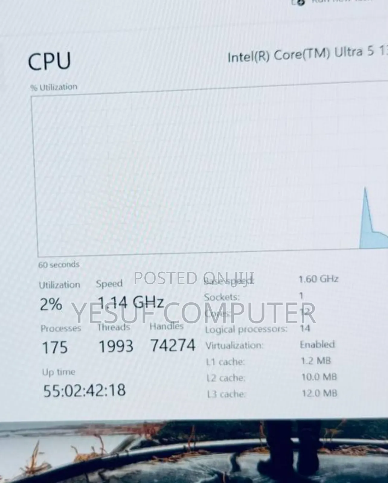 New Laptop HP EliteBook 640 G11 16GB Intel Core Ultra 5 SSD 512GB