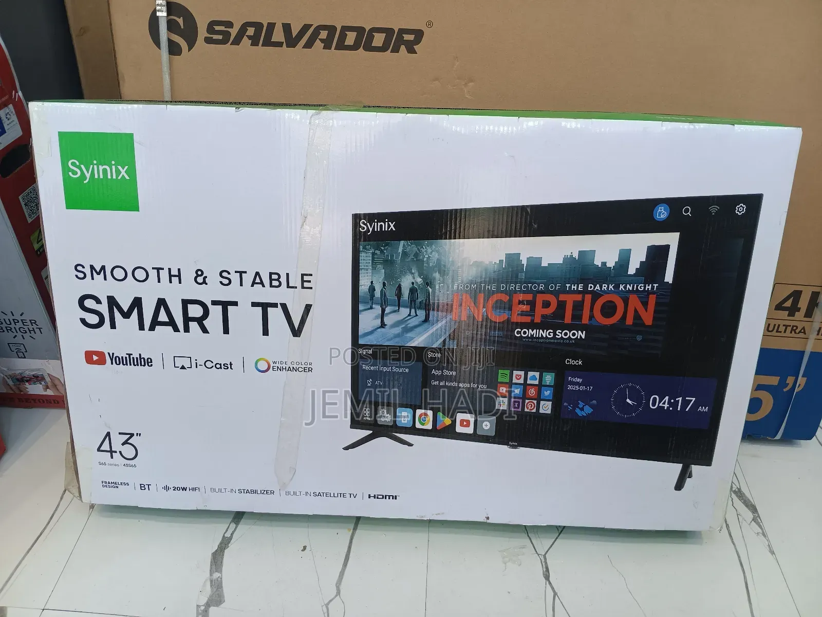 Syinix Smart Tv 43, ,Andraid Frameless New