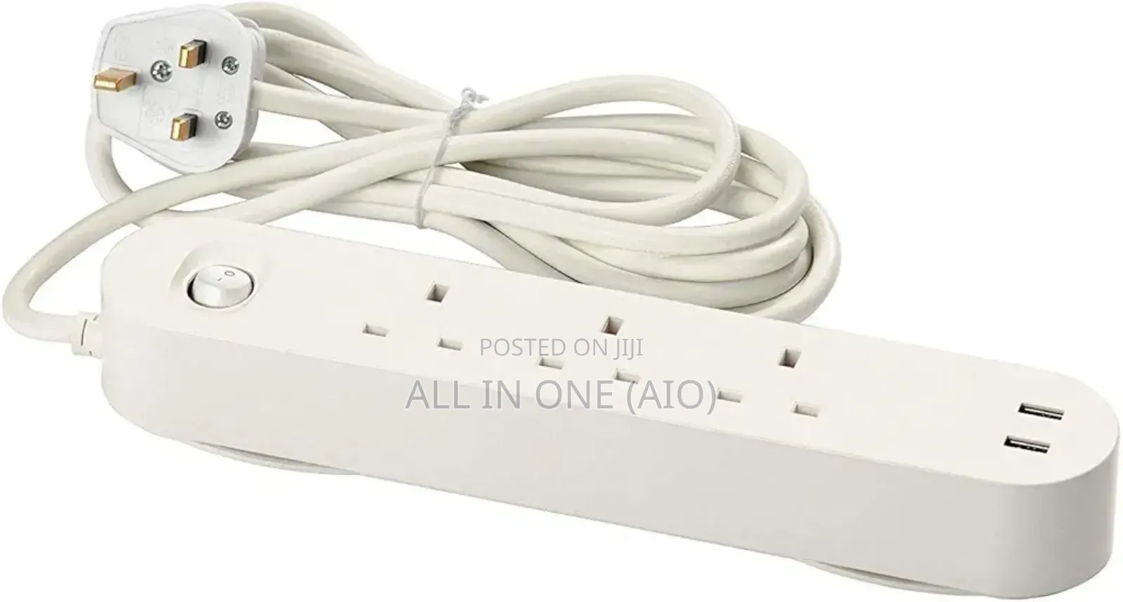  Ikea 3-Way Socket With 2 Usb Ports, White, 3.0 M