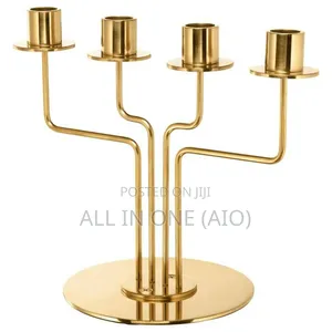  Ikea Candelabra, Gold-Colour, 22 Cm
 4 Candles