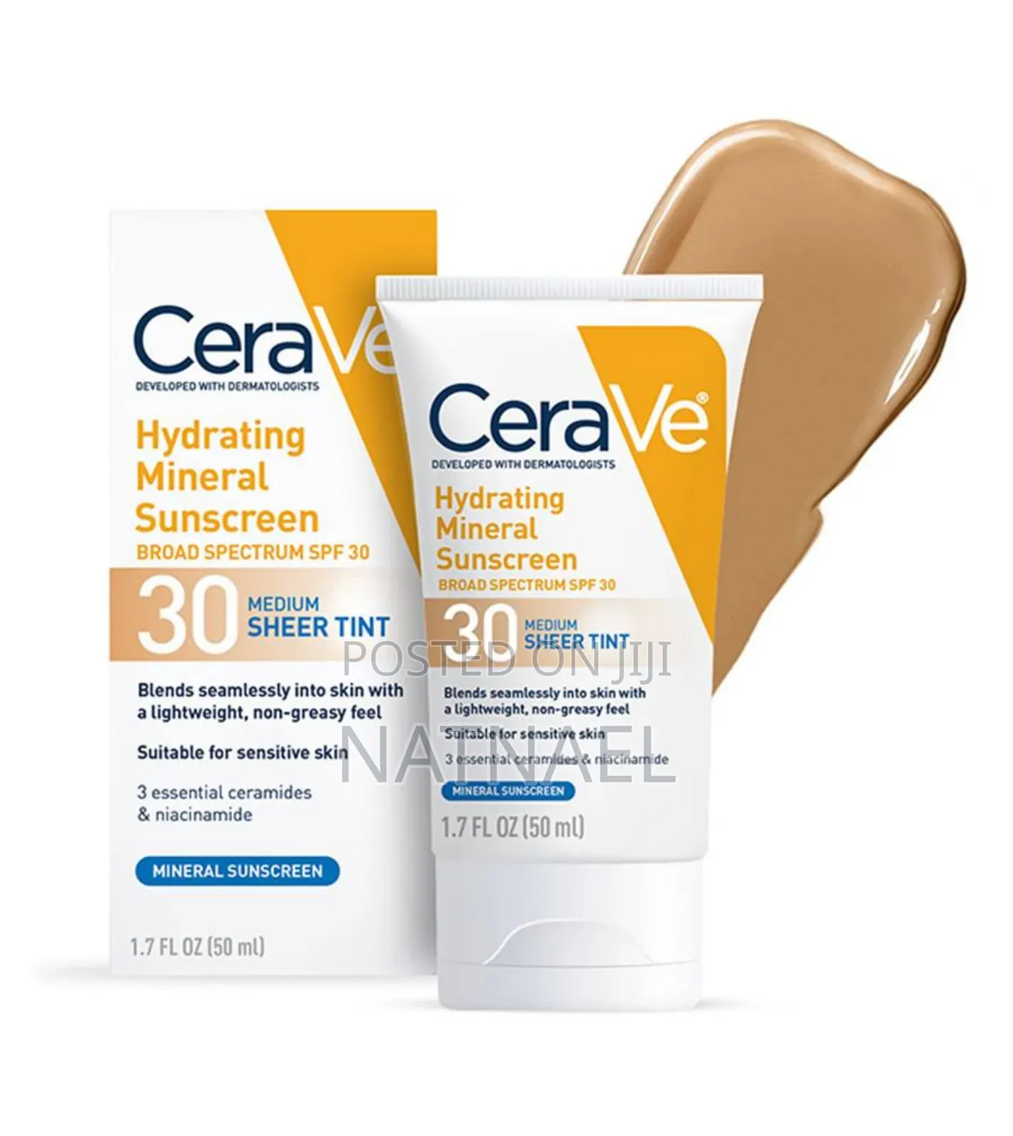 Cerave Hydrating Mineral Sunscreen Sheer Tint SPF 30