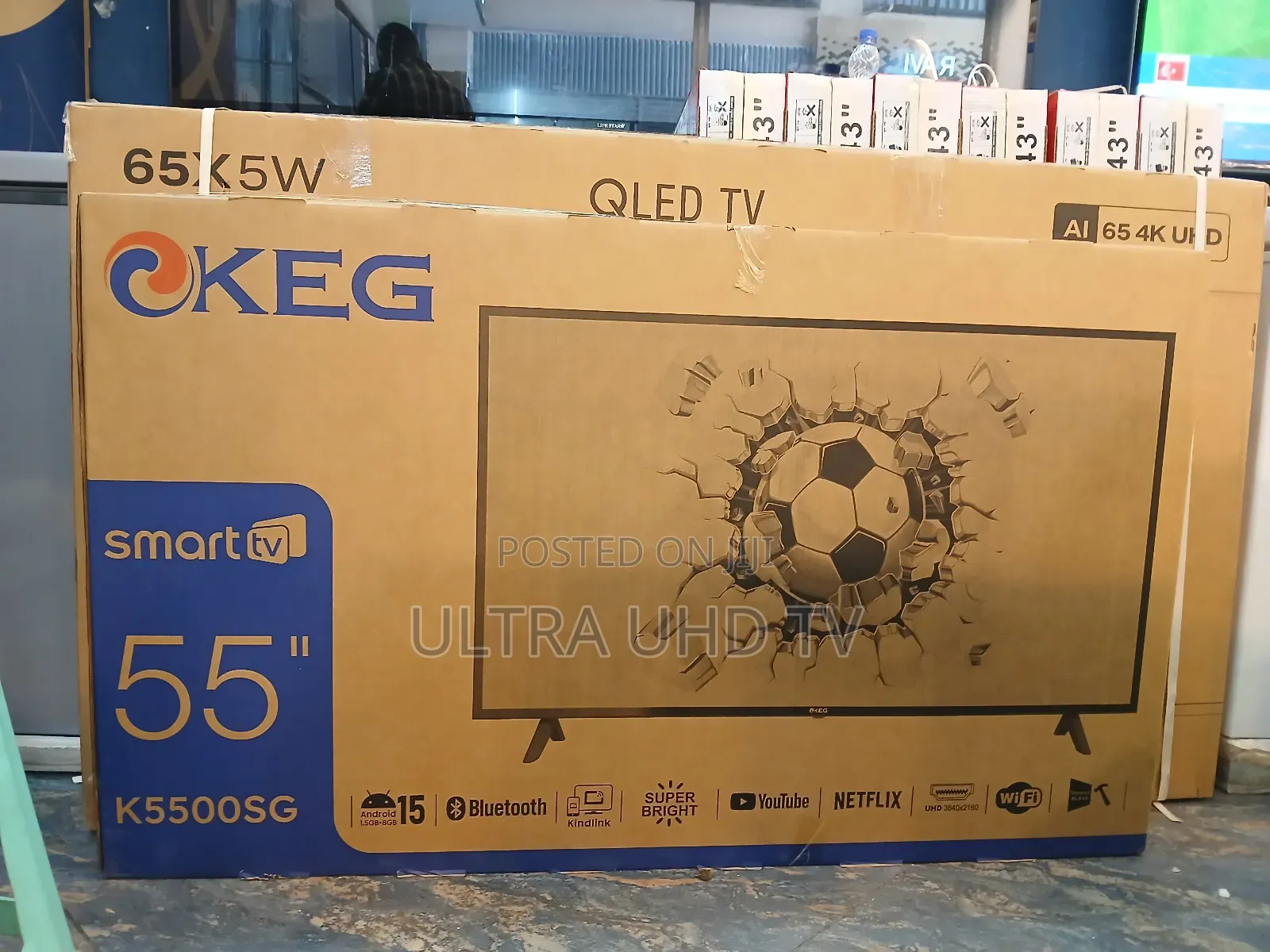 Keg 55 Inch Smart Android Tv Newarrival 2025 Youtube and Others