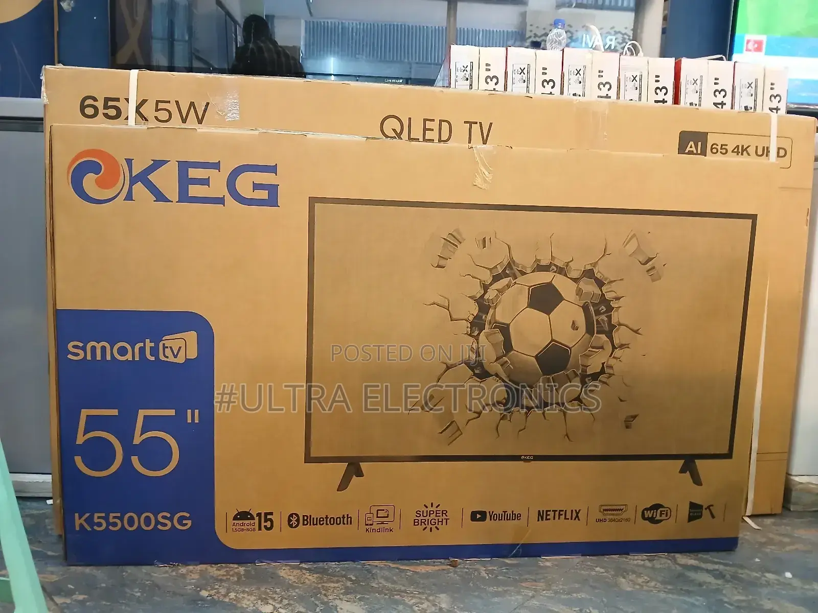 Keg 55 Inch Smart Android Tv Newarrival 2025 Youtube and Others