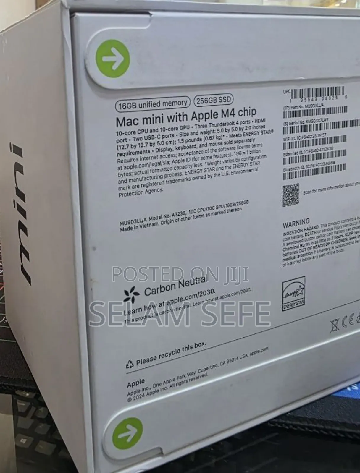 New Apple MacBook Pro 2024 M4 Pro 16-Inch 16GB Apple M4 SSD 256GB