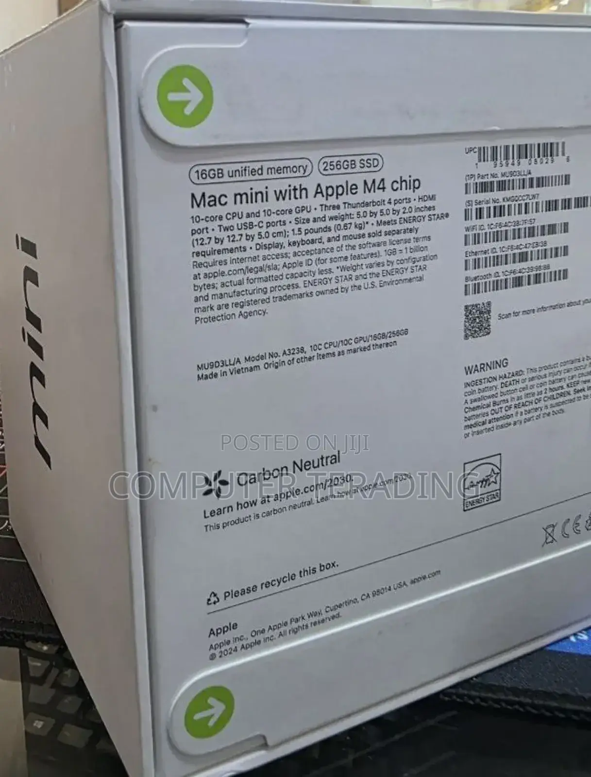 New Apple MacBook Pro 2024 M4 Pro 16-inch 16GB Apple M4 SSD 256GB