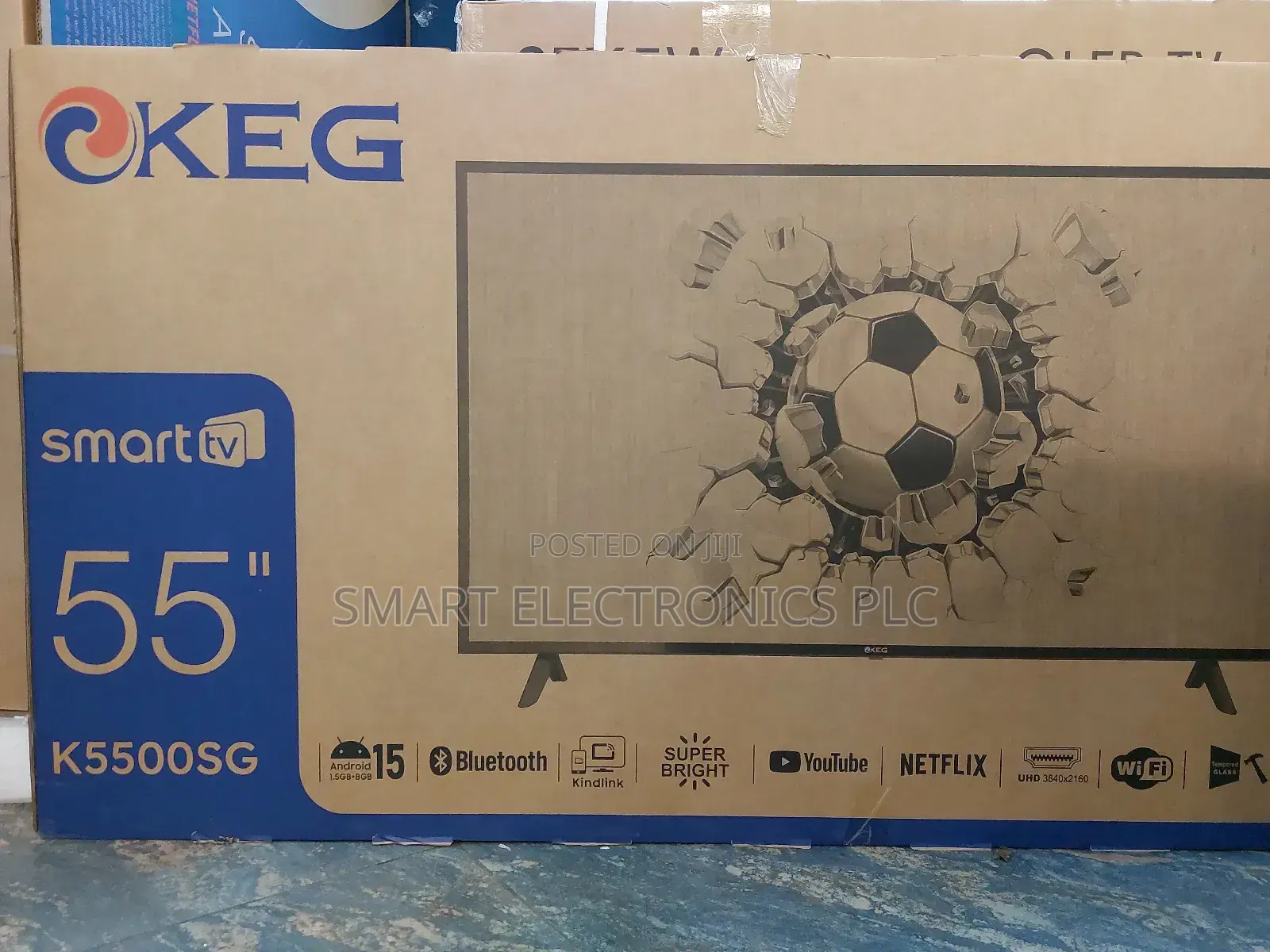 Keg 55 Inch Smart Android Tv New Arrival 2025 Youtube and Wifi Access