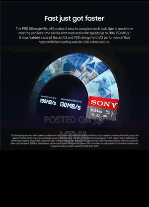 Sony Micro Sd Memory Card 1024 Gb