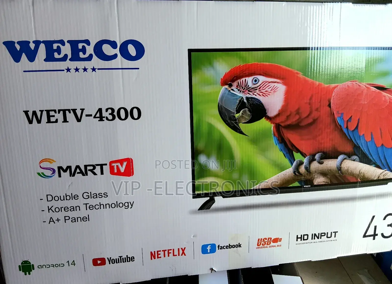 Weeco 43 Inch Tv Smart Android Original Tv