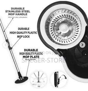 Orginal Spin Mop 360° Microfiber Mop( ከጠንካራ ማቴሪያል የተሰራ
 ባሊዉ 4 ጎማ )