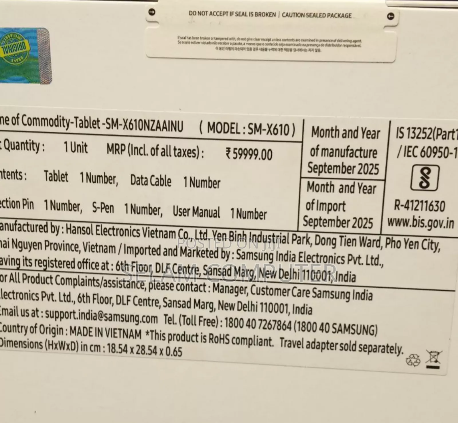 New Samsung Galaxy Tab S9 FE 128 GB