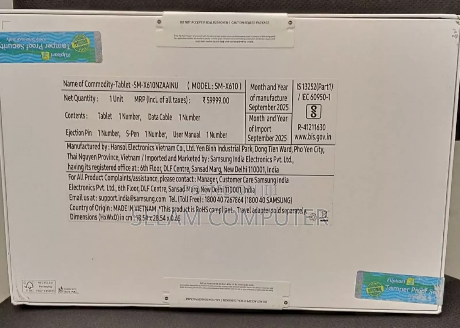 New Samsung Galaxy Tab S9 FE 128 GB