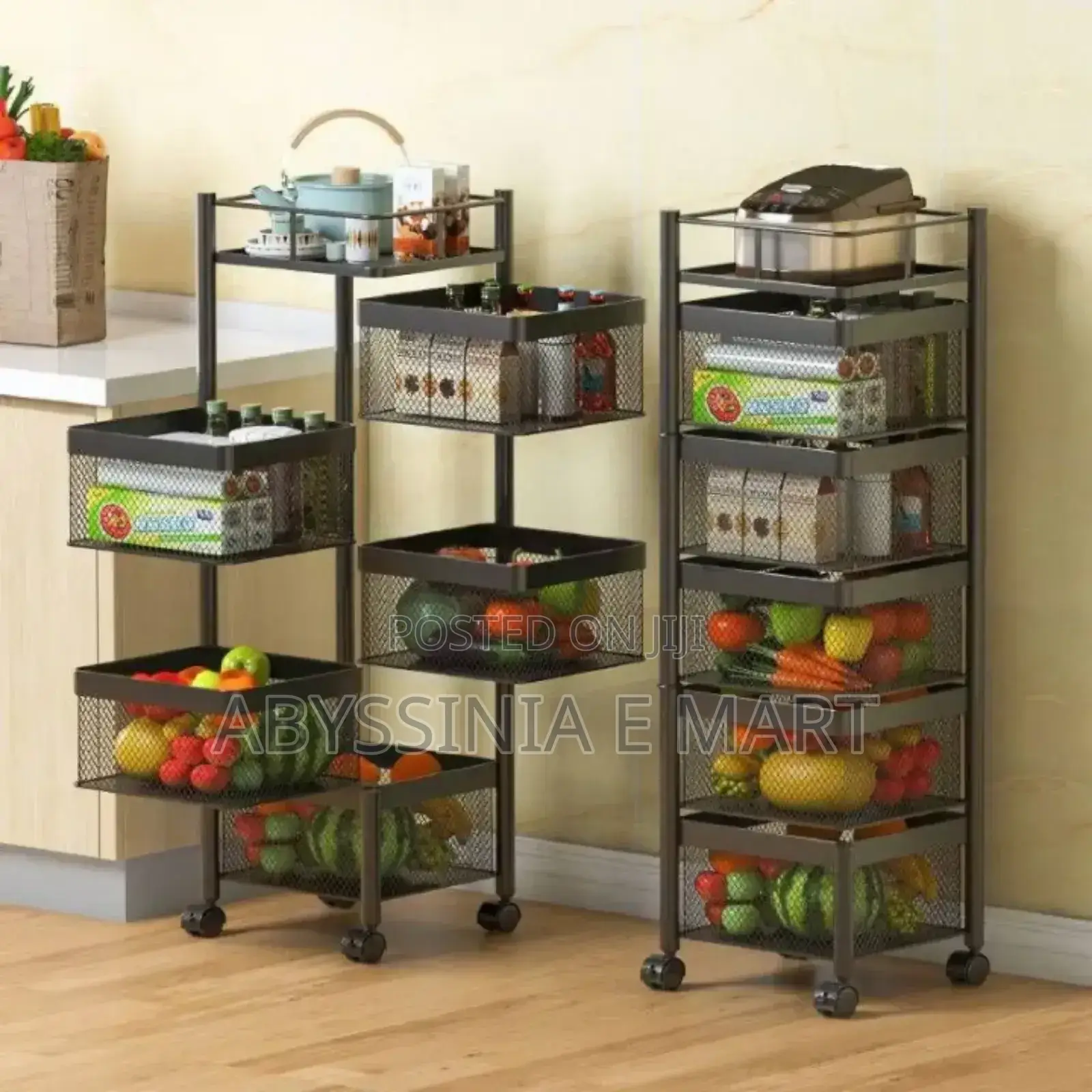 5 Layer Moveable Kitchen Storage Rack