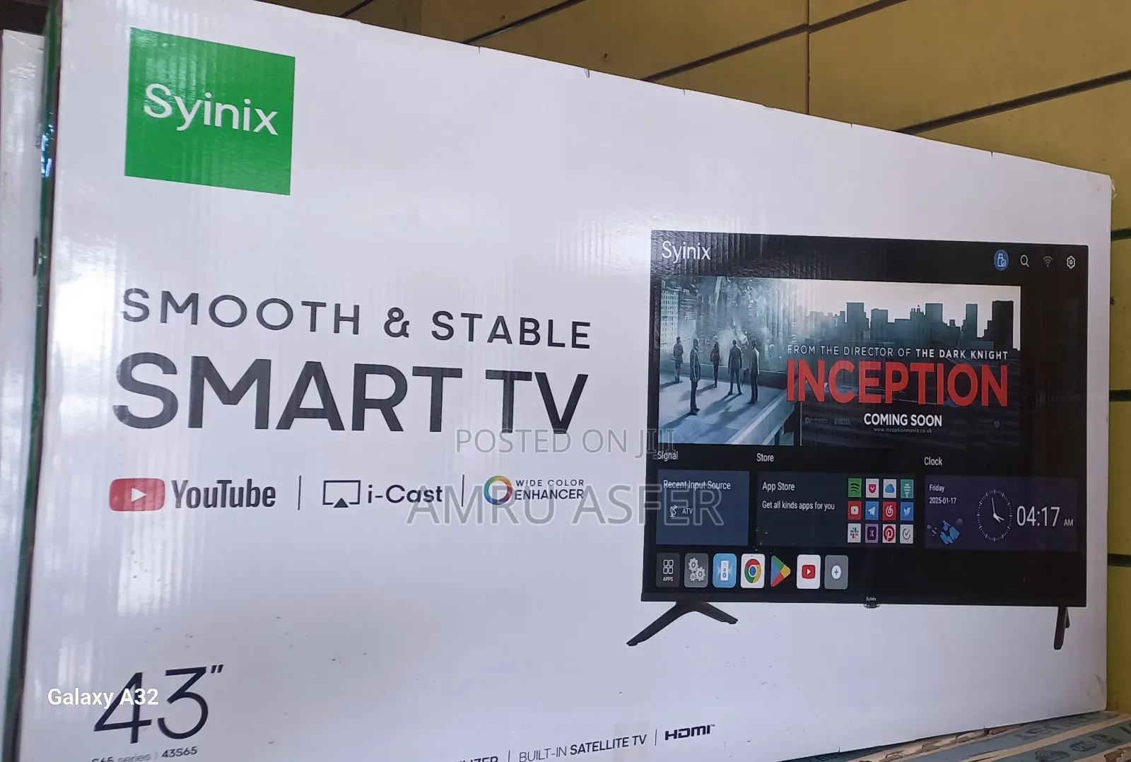 Syinix Tv 43 Smart Android.14 Smart Frame Les