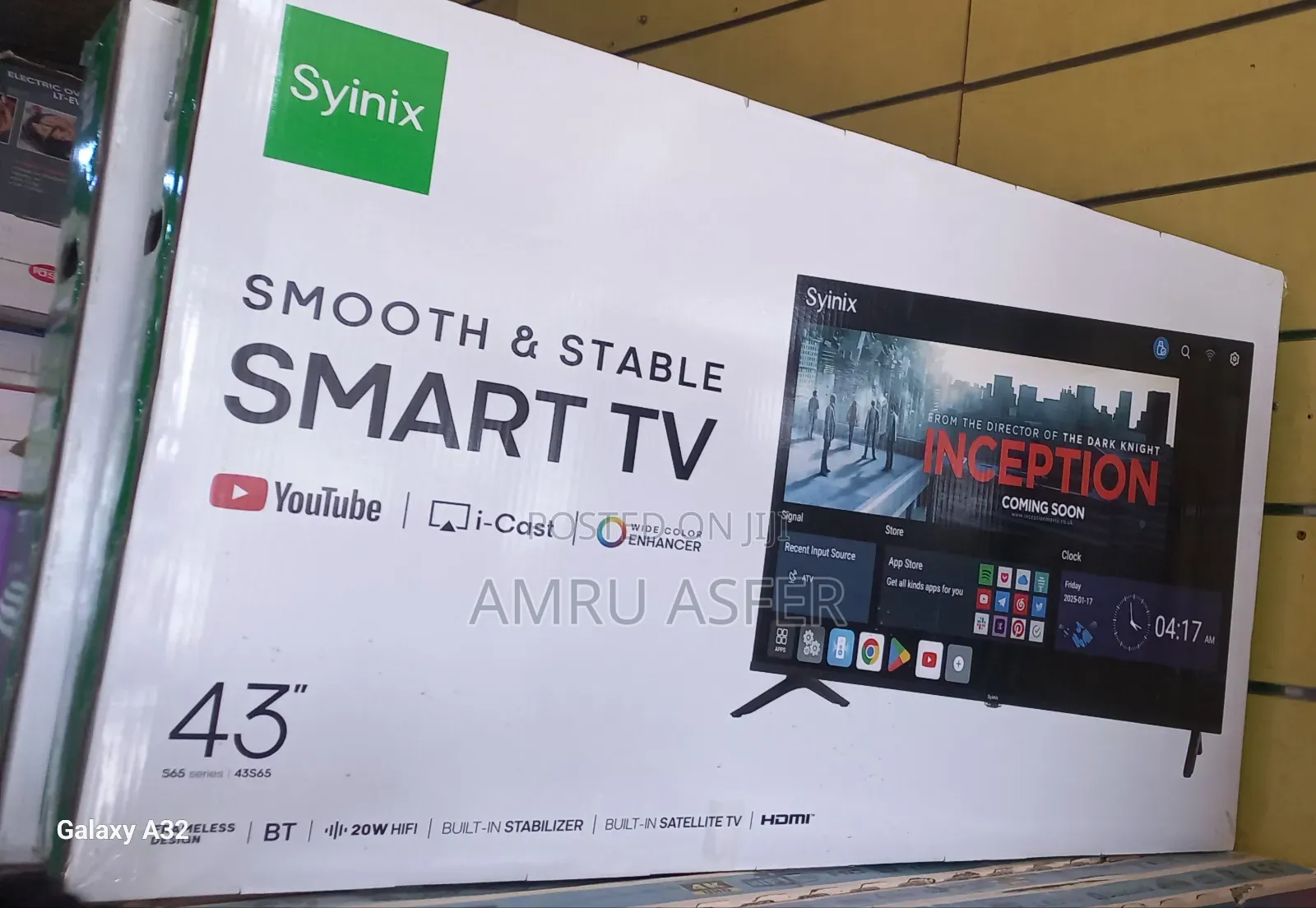 Syinix Tv 43 Smart Android.14 Smart Frame Les