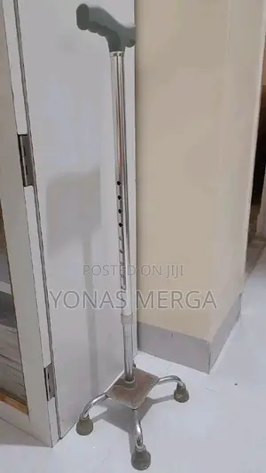 Photo - Quad Cane Four Pod Stick弩皿prevents Falls and Makes It Easy to Reach.