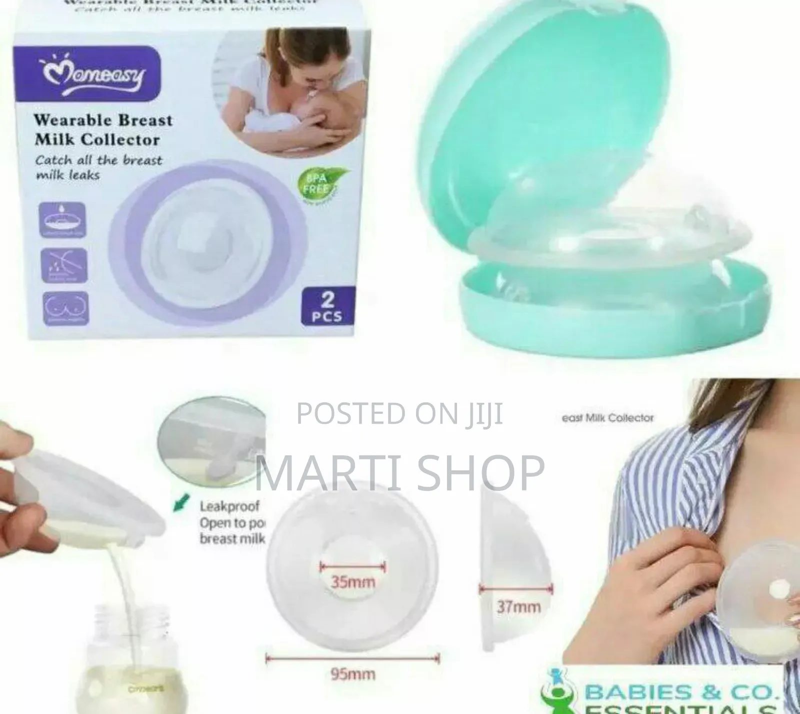 2 Piece Wearable Breast Milk Collector Shell