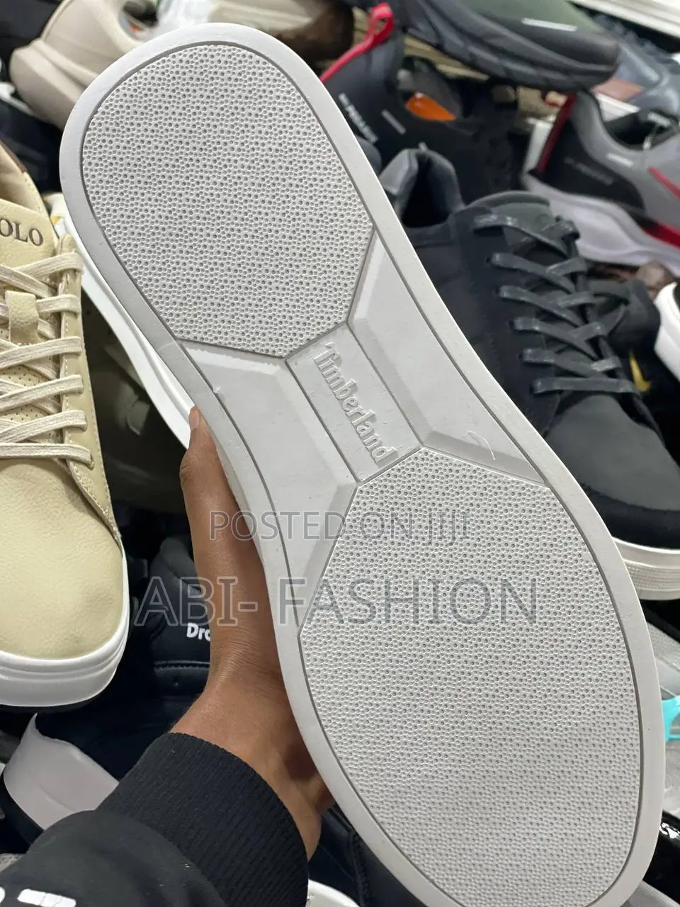 White Timberland Mid High Leather