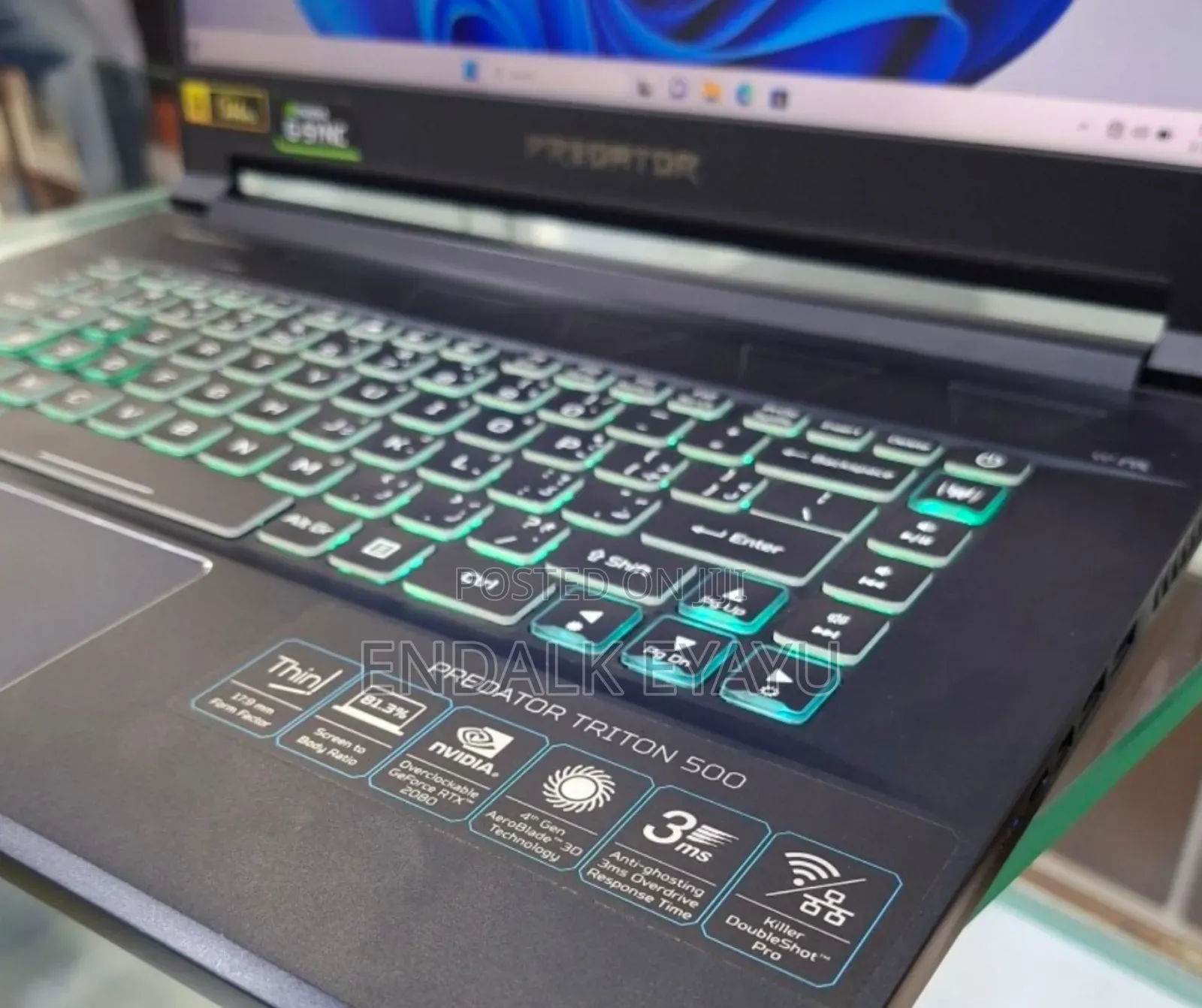 New Laptop Acer Predator 15 16GB Intel Core I7 SSD 1T