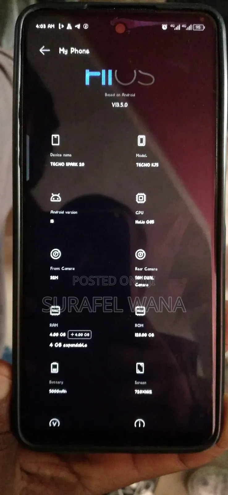 Tecno Spark 20 128 GB Black