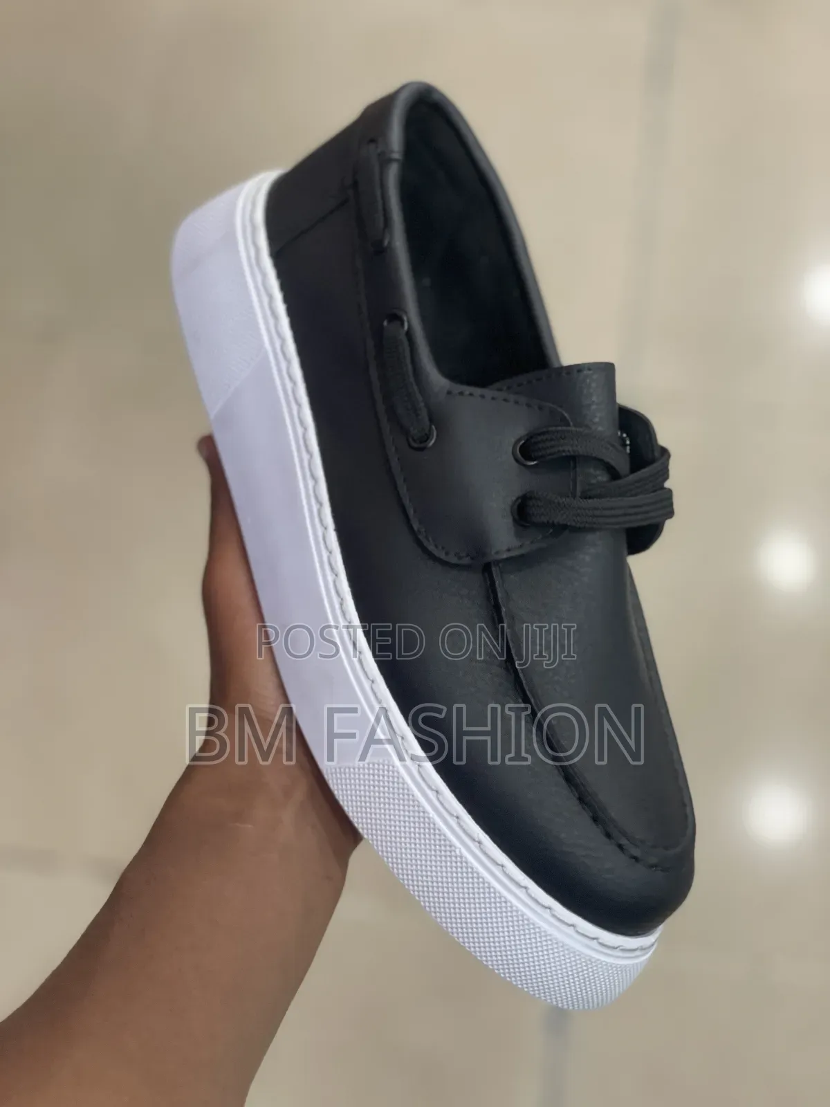 Black Monk Strap Loafer With White Sole