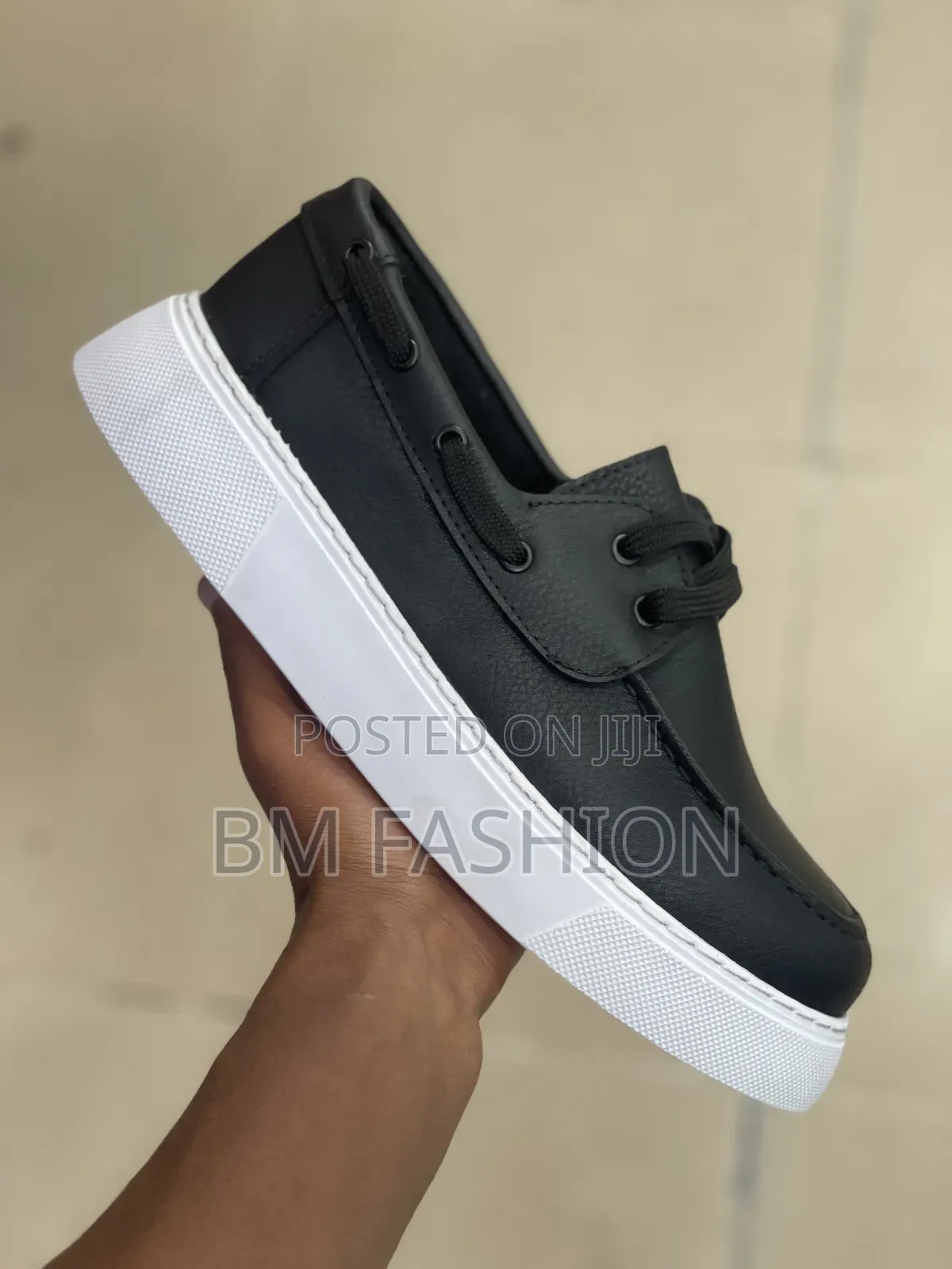 Black Monk Strap Loafer With White Sole