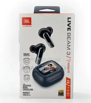 JBL Live Beam 3 True Wireless Noise-Cancelling Earbuds.