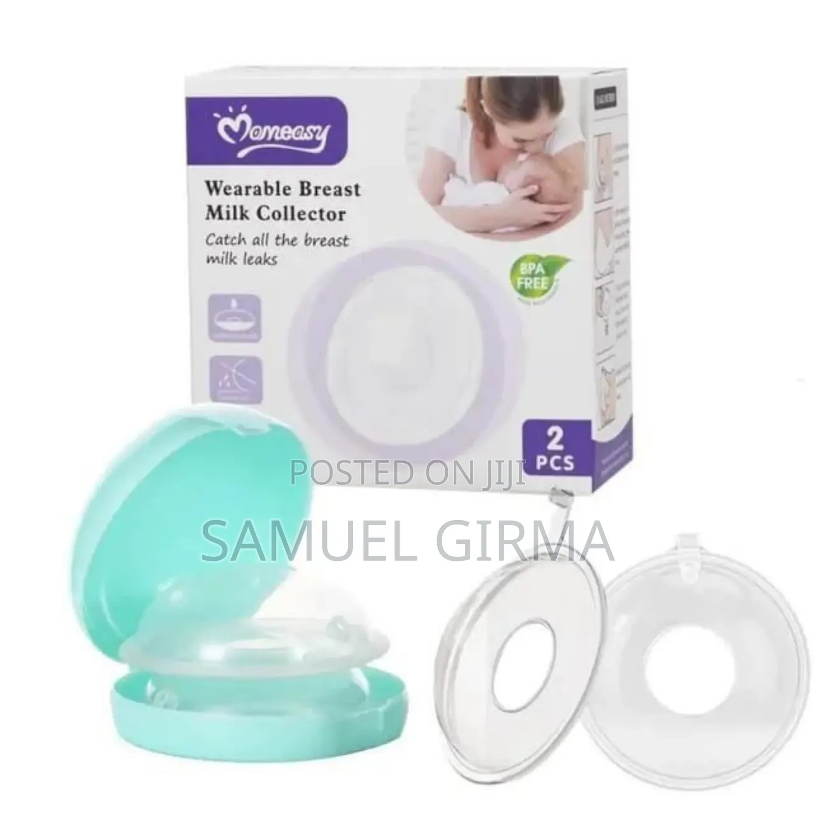 ምቹ የጡት ወተት መሰብሰቢያ2 Piece Wearable Breast Milk Collector Shell
