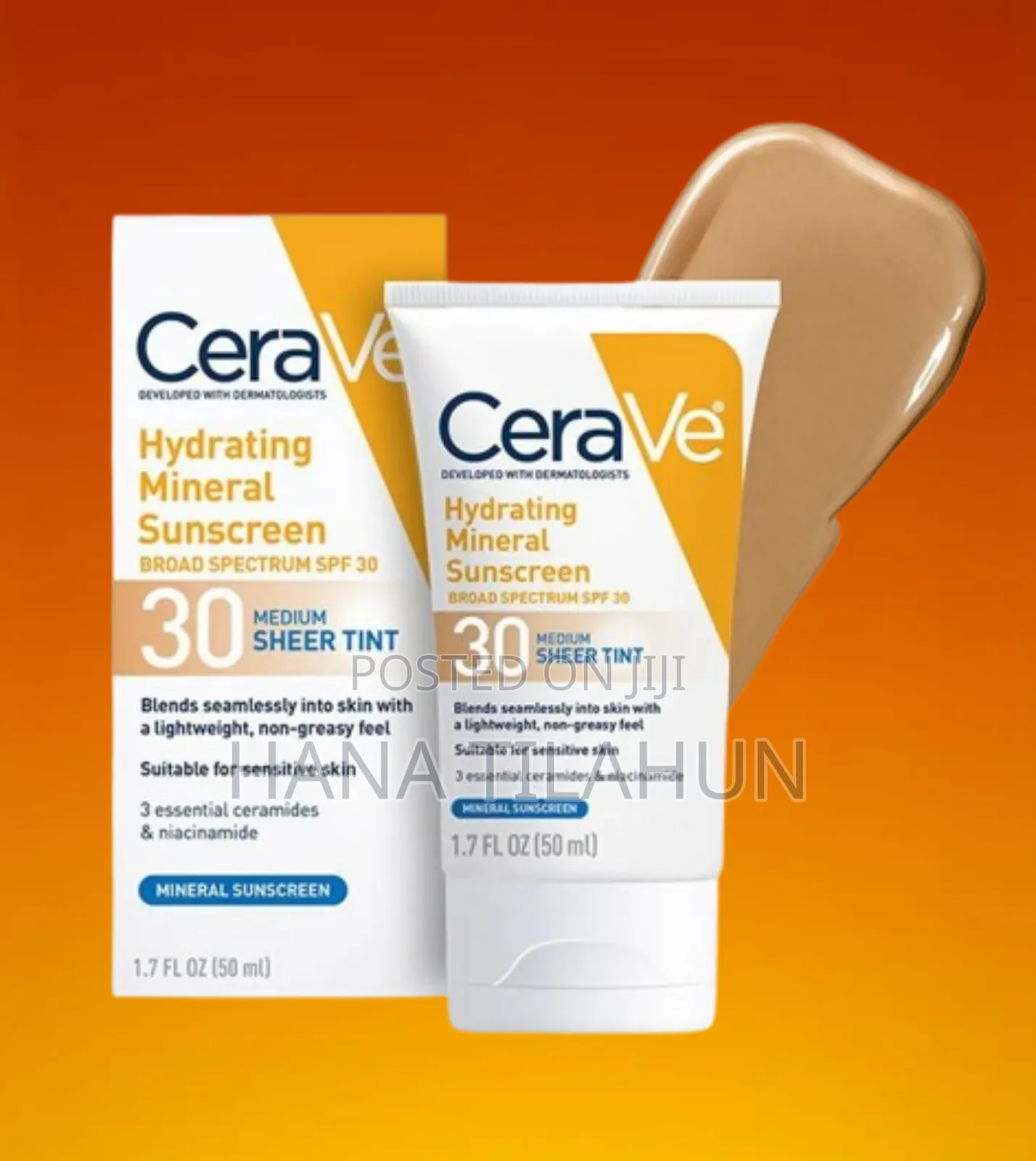 Cerave Hydrating Mineral Sunscreen Sheer Tint SPF 30