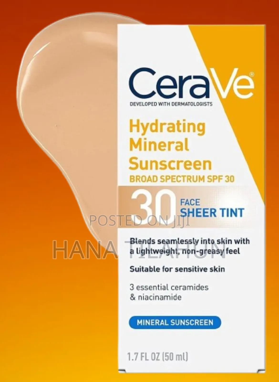 Cerave Hydrating Mineral Sunscreen Sheer Tint SPF 30