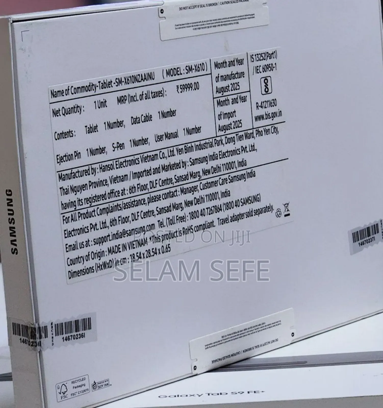 New Samsung Galaxy Tab S9 FE 128 GB