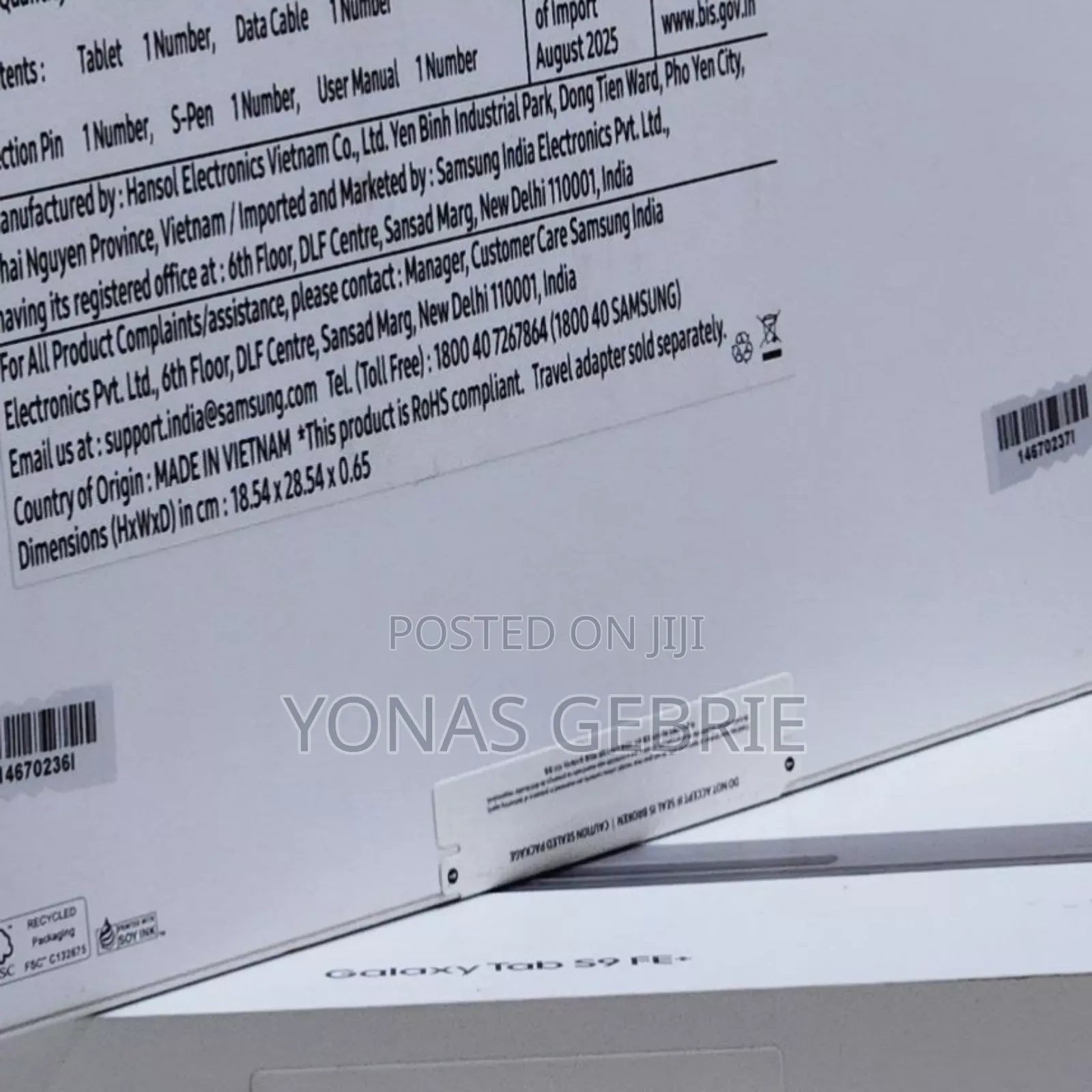 New Samsung Galaxy Tab S9 FE 128 GB