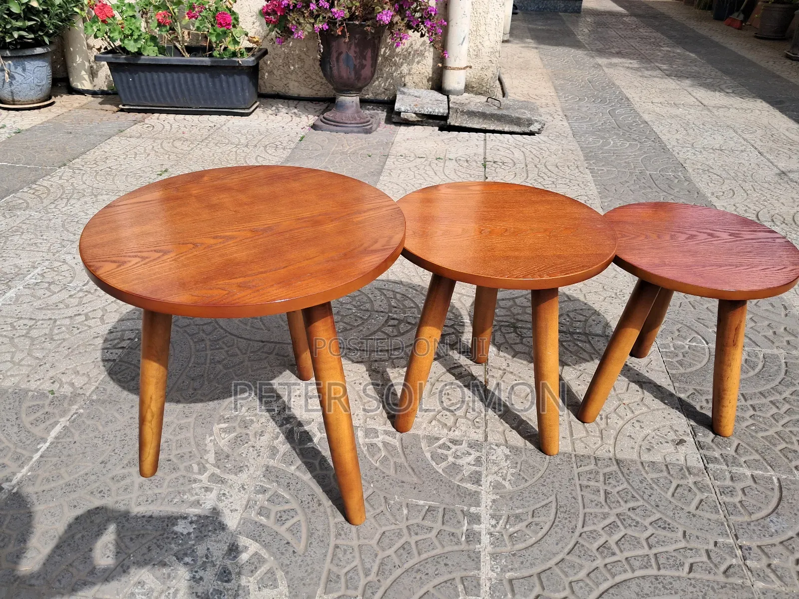 Coffee Table Oak Wood With Brown Color