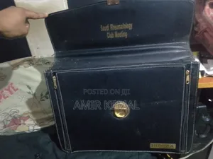 Vintage Black Faux Leather Notepad Holder Case Portfolio