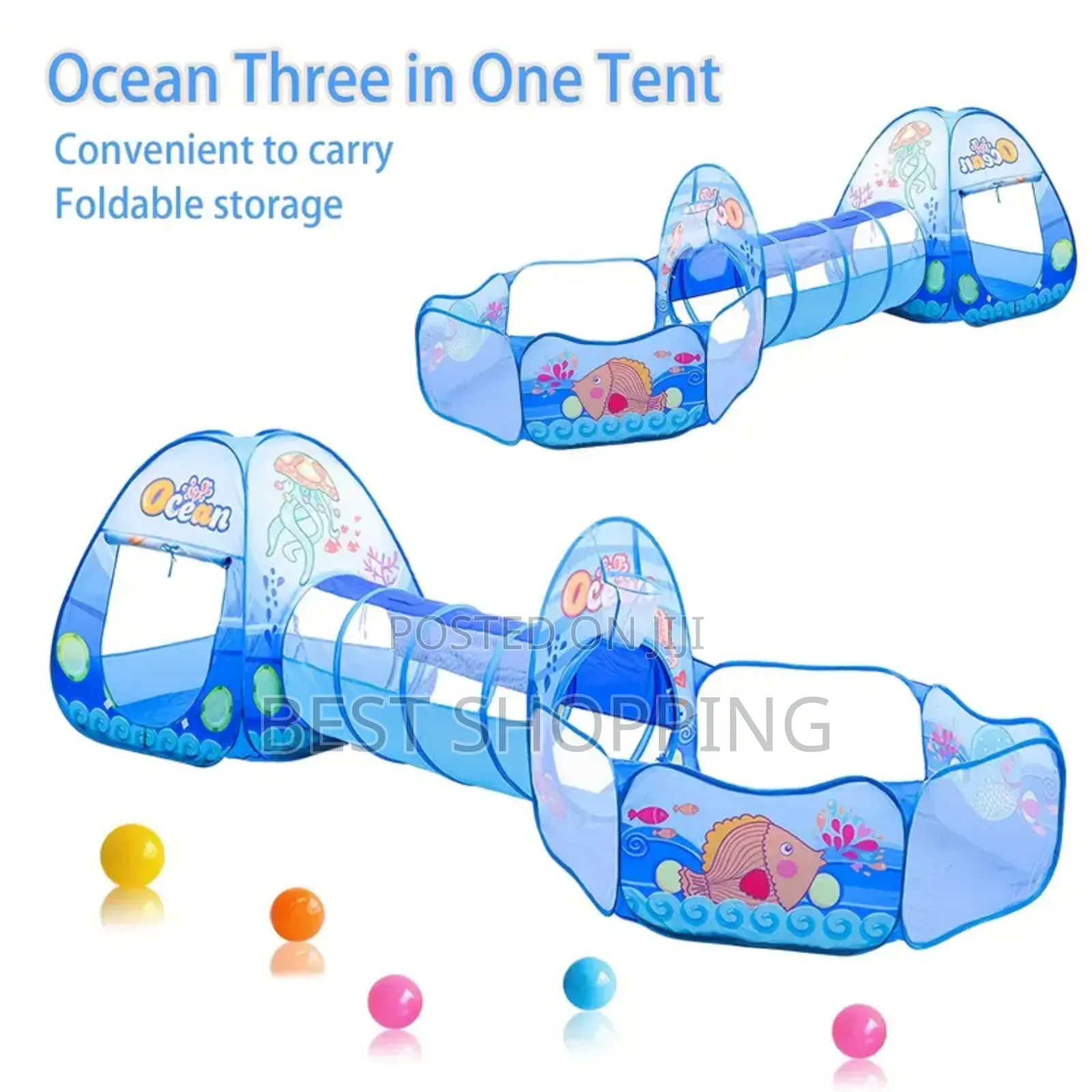 3 in 1 Children's Pop-Up Play Tent With a Tunnel and Ball Pit