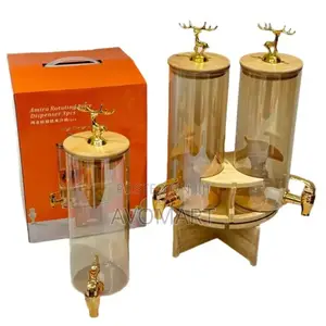 Rotating Glass Dispenser Jar