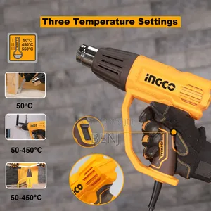 Photo - Ingco Hg200078 2000 Watt Heat Gun | 220 - 240 Volts | Heavy Duty