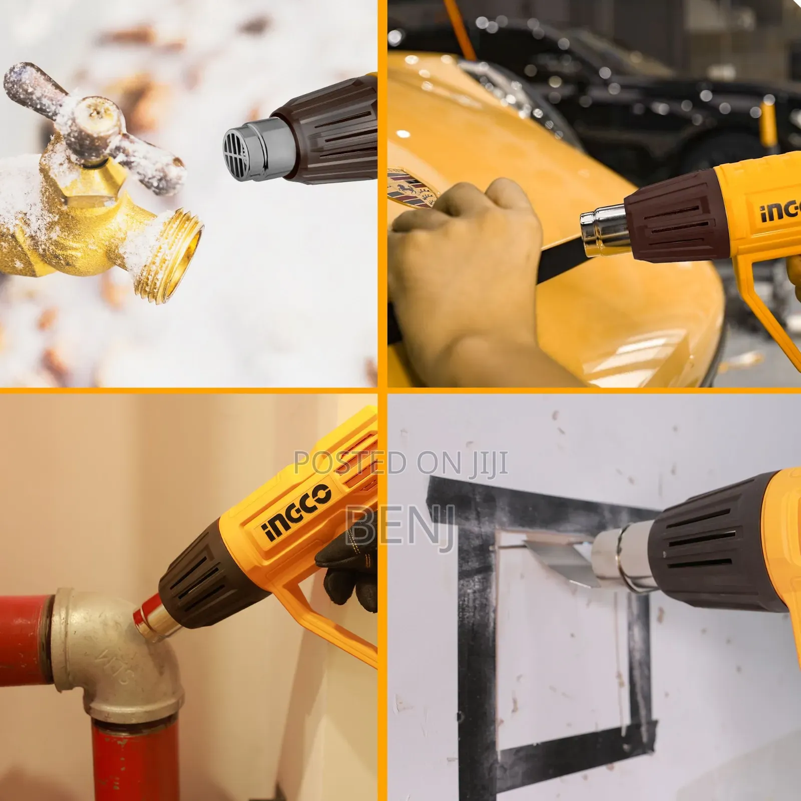 Ingco Hg200078 2000 Watt Heat Gun | 220 - 240 Volts | Heavy Duty