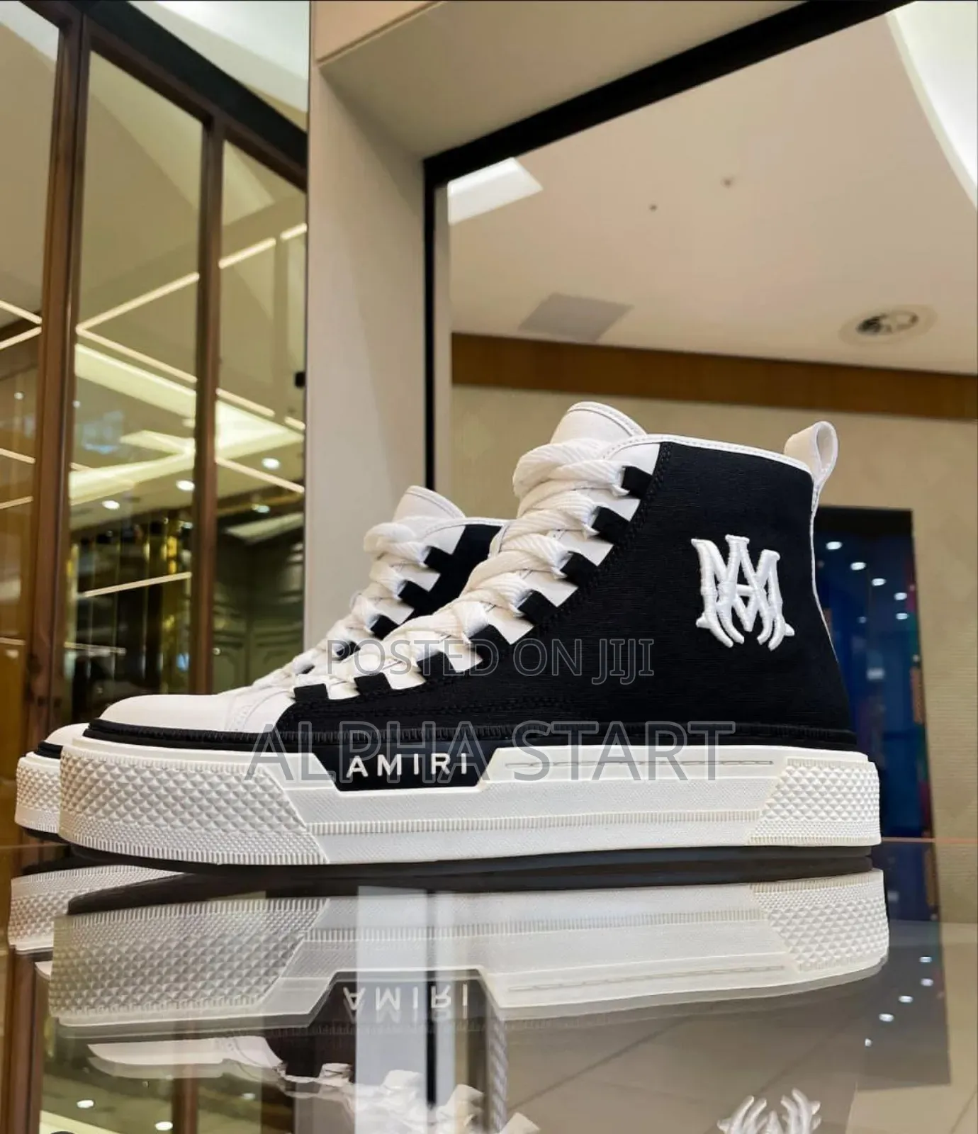 Amiri High Master Quality Smooth Boots for Man's