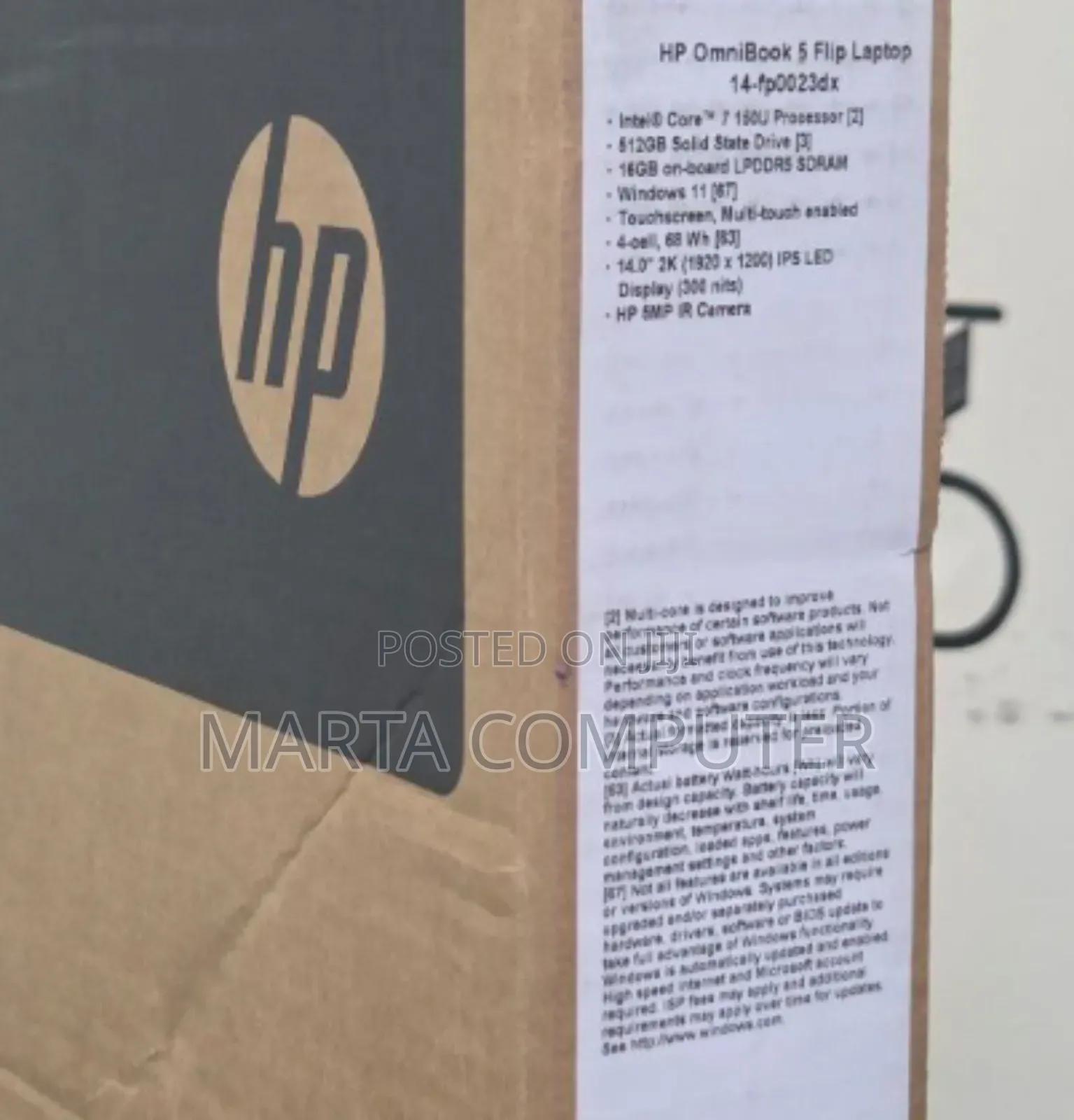 New Laptop HP OmniBook 5 Flip 16GB Intel Core I7 SSD 512GB