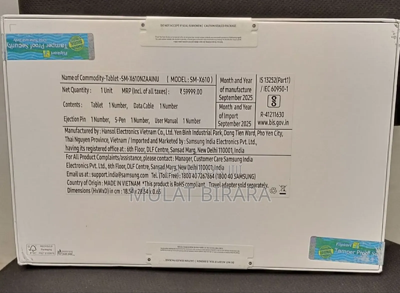 New Samsung Galaxy Tab S9 FE+ 128 GB Blue