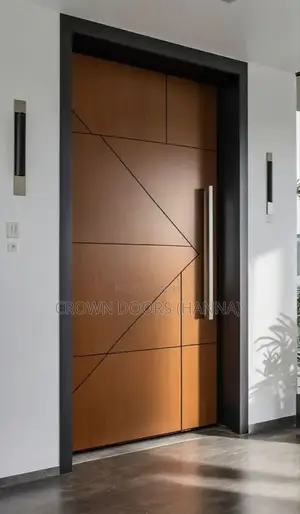 Photo - Crown Door Made Of Natural Stone Wooden Fiber. Water Proof Doors