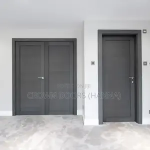 Crown Door Made Of Natural Stone Wooden Fiber. Water Proof Doors